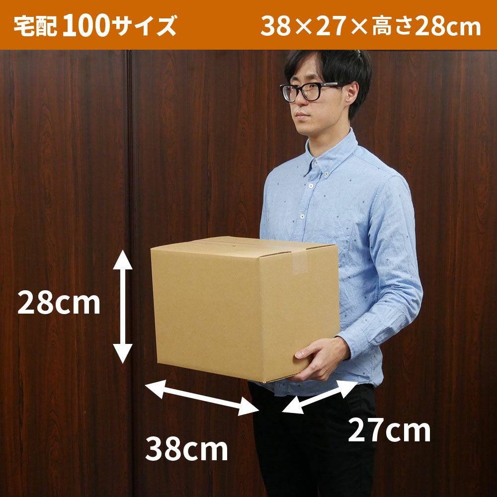 【宅配100サイズ】 宅配配送用ダンボール箱 [ 38×27×28cm ]