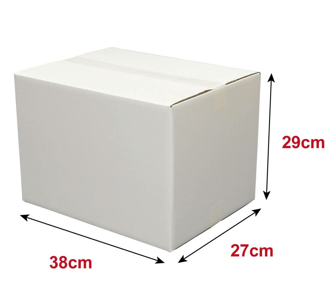 【宅配100サイズ】白 宅配配送用ダンボール箱 [ 38×27×29cm ]