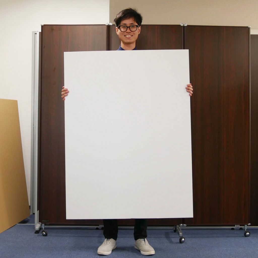 【FB13】 白板ダンボール [ 120×90cm ]