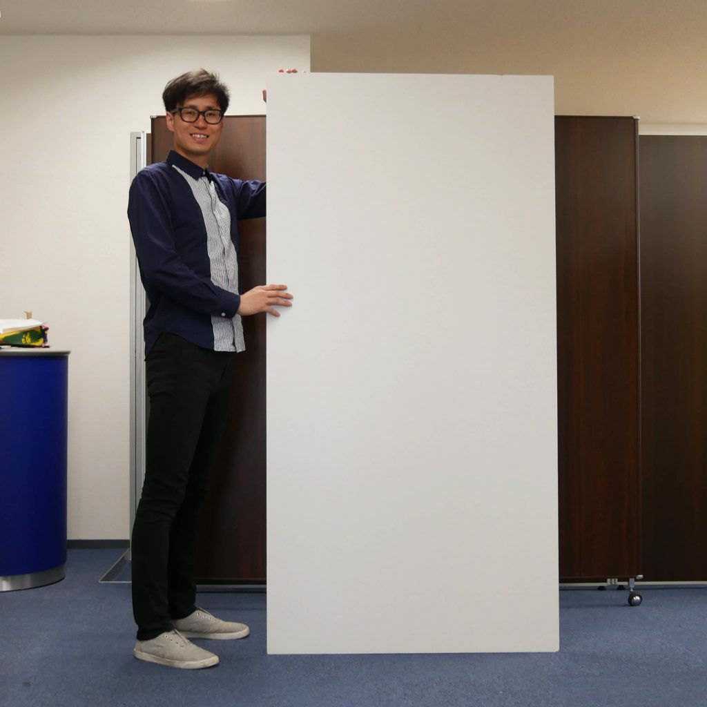 【FB14】 白板ダンボール [ 180×90cm ]