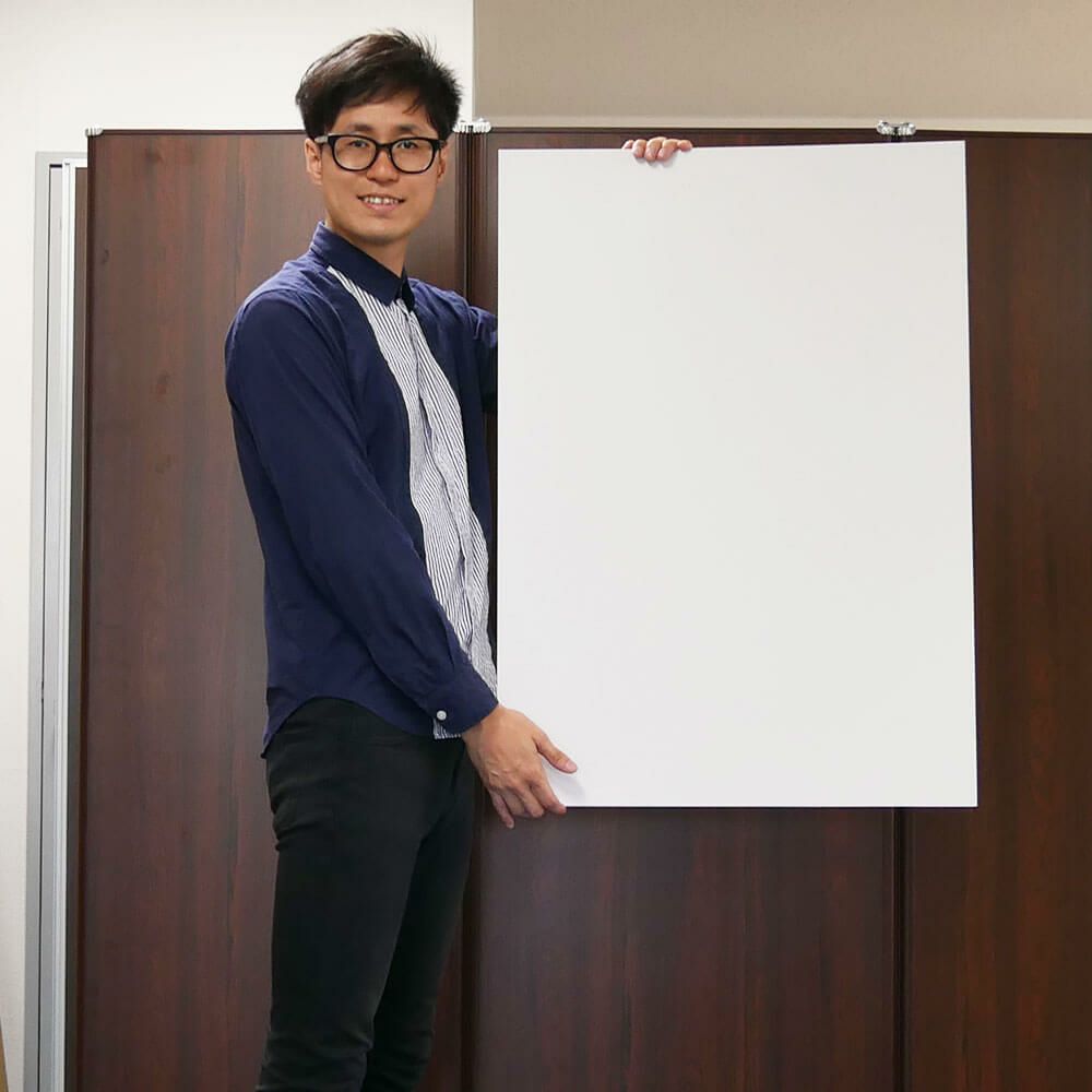 【FB25】 白板ダンボール A2サイズ [ 594×420mm ]